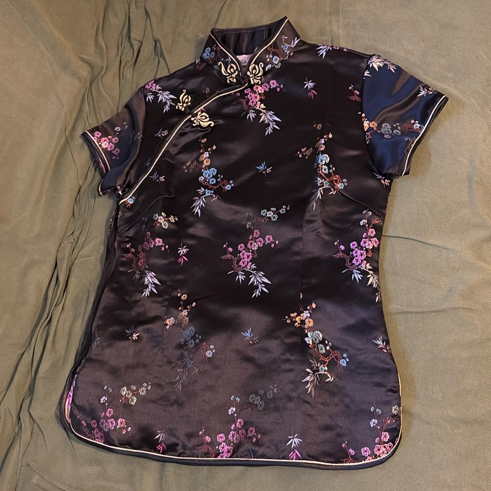 Floral Chinese blouse